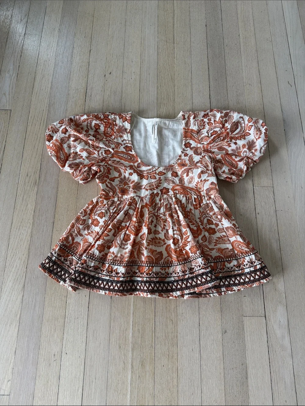 Anthropologie Puff Sleeve Baby doll Blouse XXS